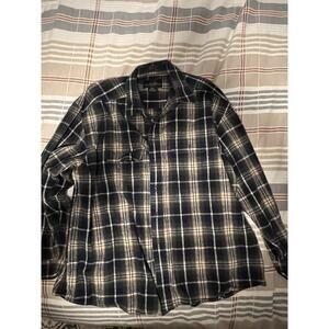 Weatherproof Blue Plaid Long Sleeve Cotton Flannel Shirt Men's XXL